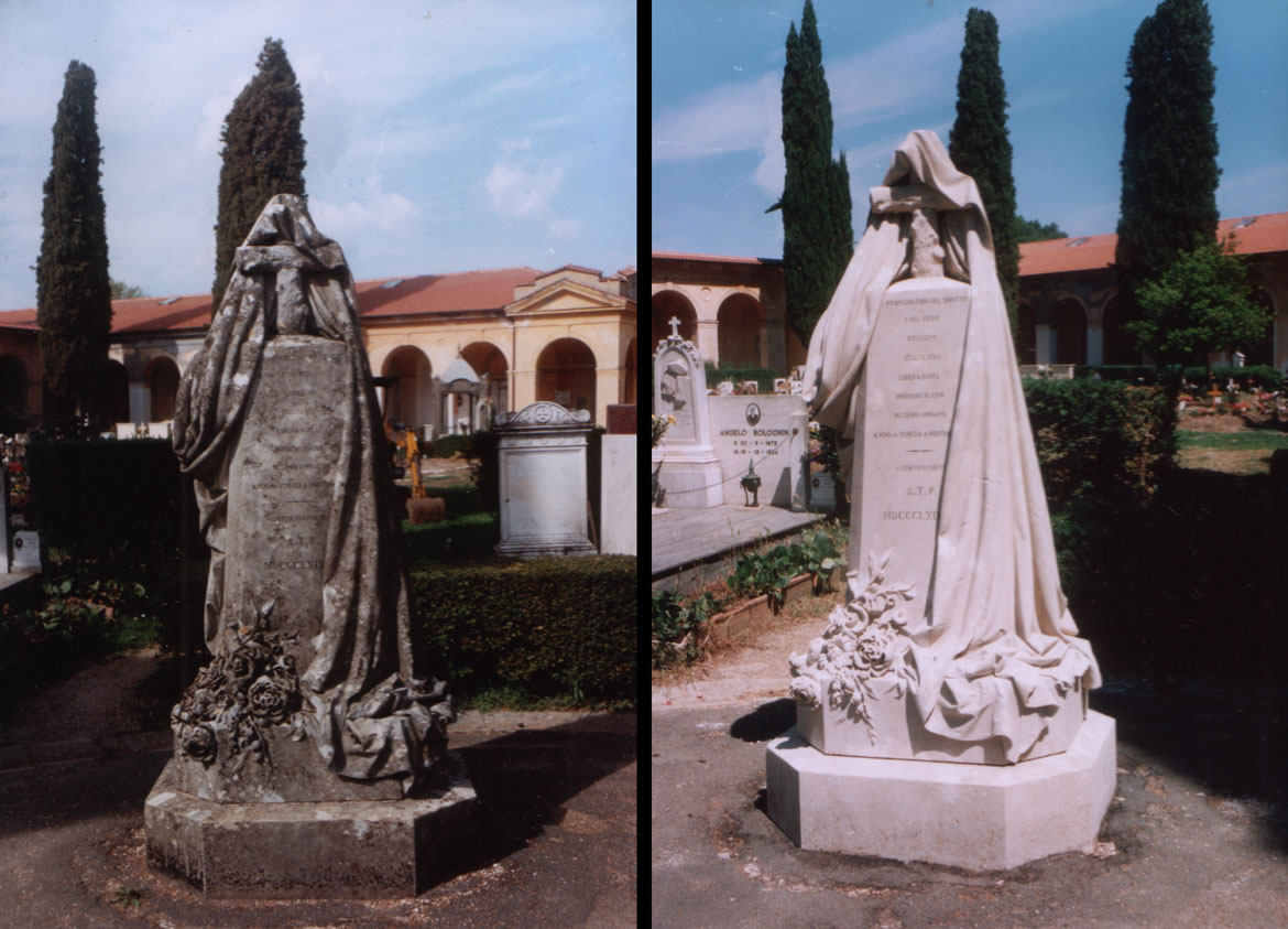 Restauro dei monumento ai caduti del cimitero di Rieti